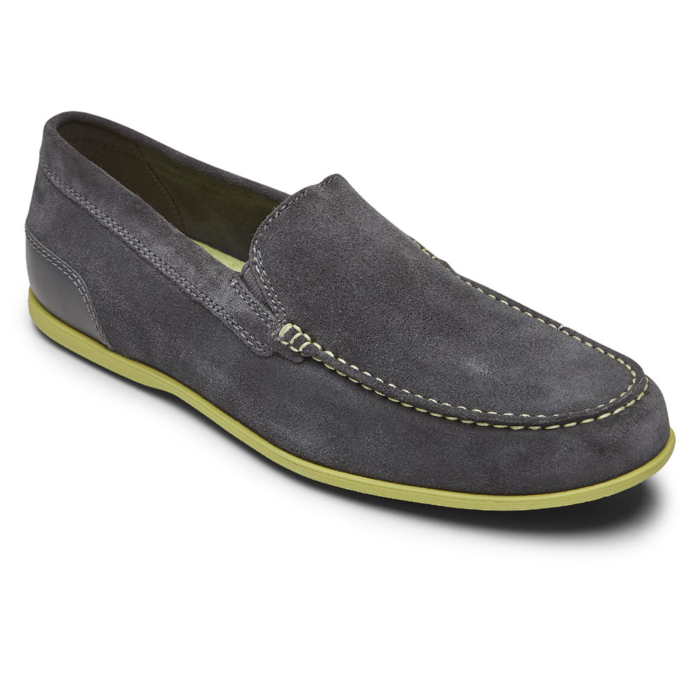 Sapato Vela Rockport Homem Cinzentas Escuro - Malcom Venetian - 24830CFZE